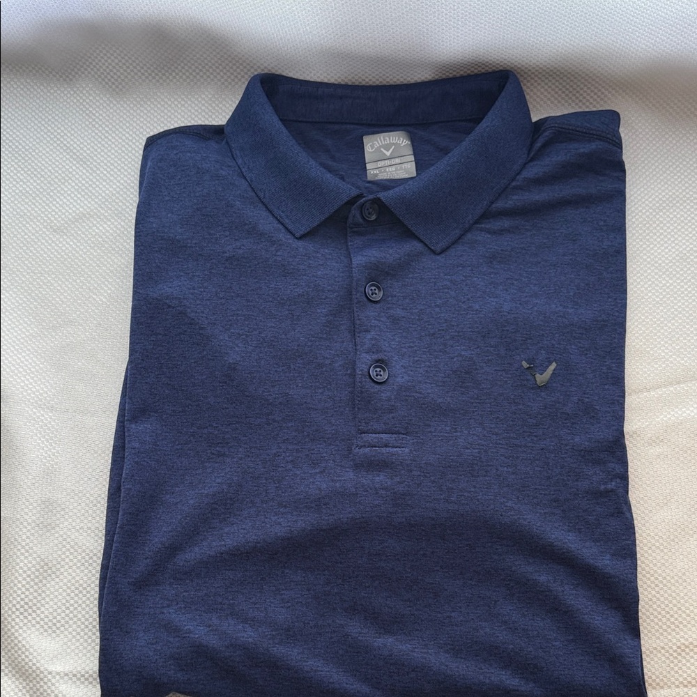 Callaway Heathered Blue Opti-Dri Polo - XXL